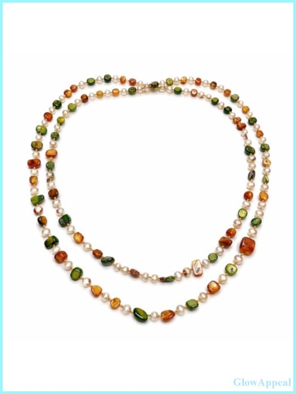 Boho Beaded Long Necklace Convertible Layered Single Strand Stone Women's